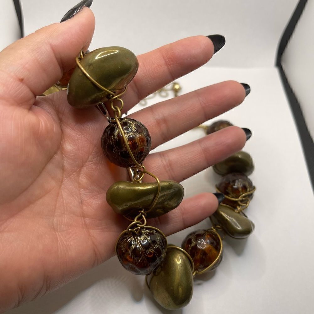 Vintage ABRA COUTURE chunky necklace choker - Picture 2 of 10